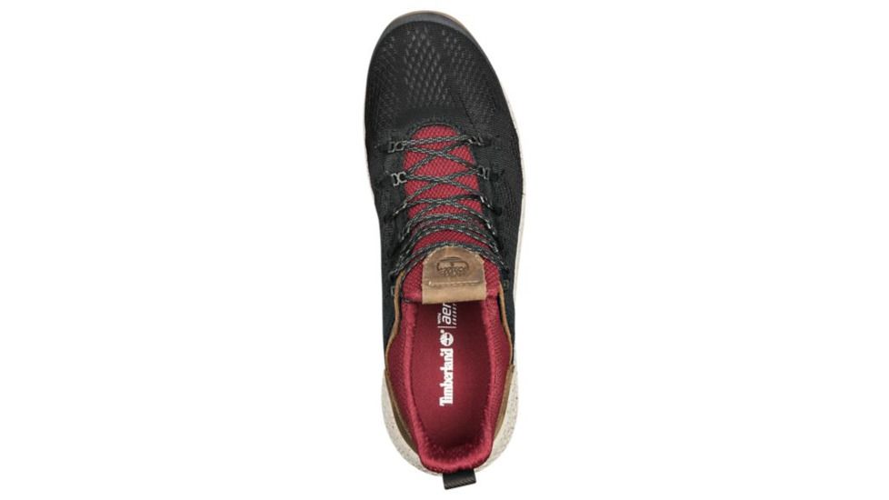 Timberland FlyRoam Trail Low Mixed-Media Sneakers - Mens, Black/Burgundy, Medium, 10, TB0A1REK015-100-Medium