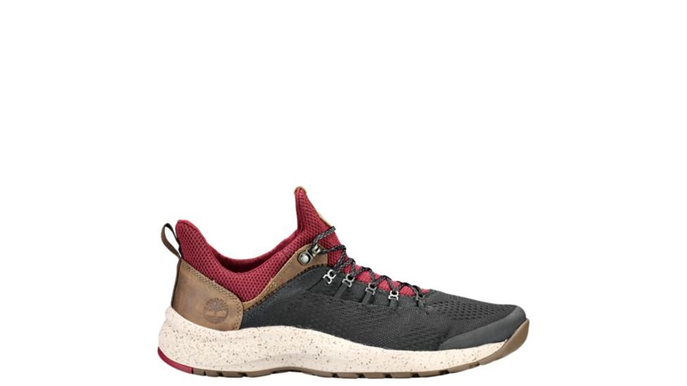 Timberland FlyRoam Trail Low Mixed-Media Sneakers - Mens, Black/Burgundy, Medium, 10, TB0A1REK015-100-Medium