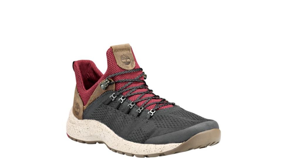 Timberland FlyRoam Trail Low Mixed-Media Sneakers - Mens, Black/Burgundy, Medium, 10, TB0A1REK015-100-Medium