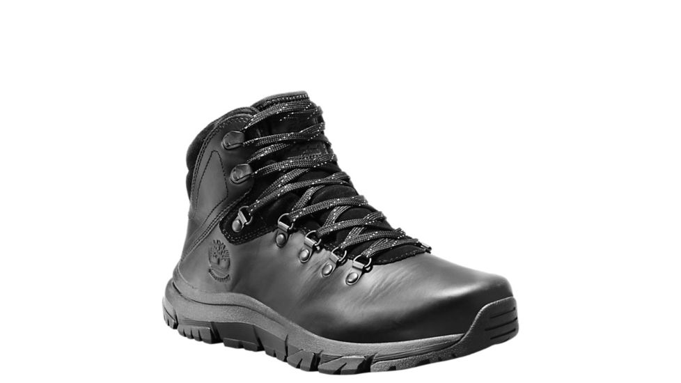 Timberland Garrison Field Waterproof Mid - Mens, Blackout Full-Grain, 13, TB0A1ZEJ015-13-MED