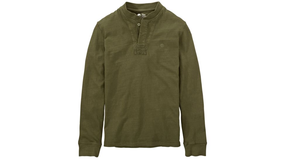 Timberland Great Brook Slub Henley Shirt - Men's-Military Olive-XX-Large
