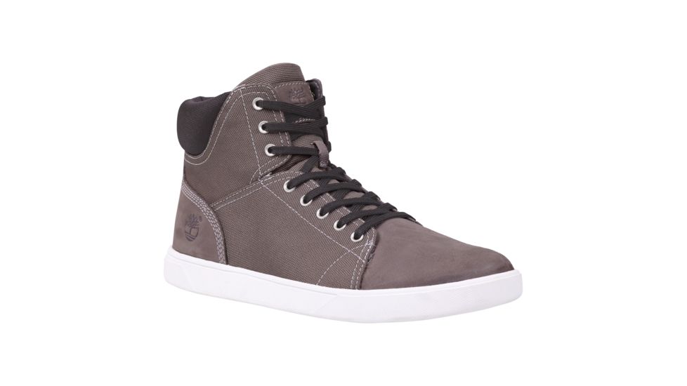 Timberland Groveton High-Top Casual Shoe - Men's-Grey Nubuck-Medium-13 US