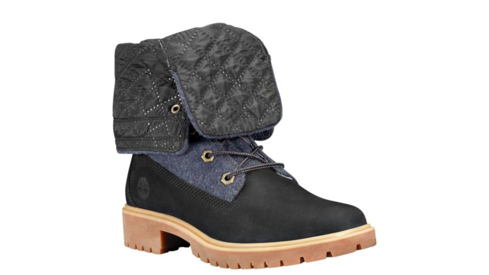 Timberland Jayne Mixed-Media Warm Gaiter Boots - Womens, Black Nubuck w/Grey NXt Wool, Medium, 6.5, TB0A1URS001-65-Medium