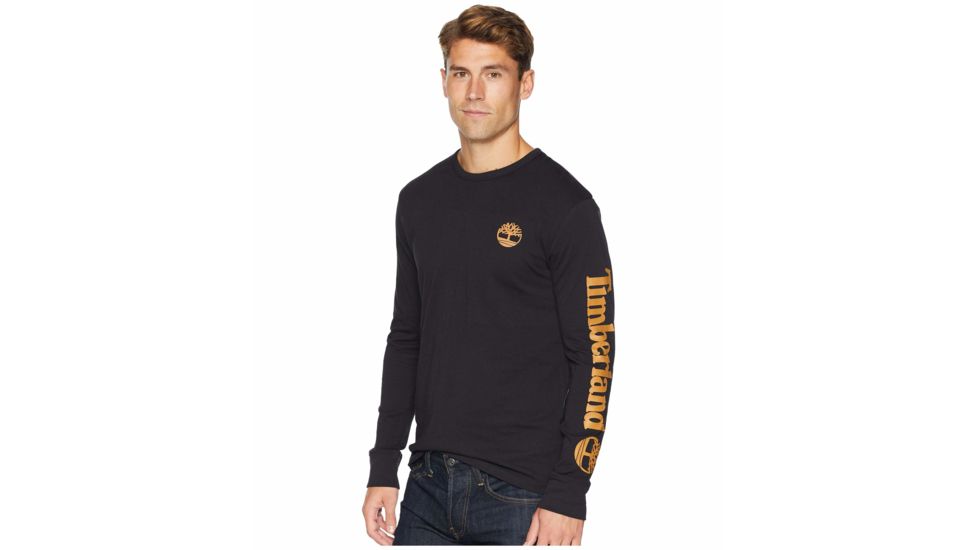 Timberland Long Sleeve Tee - Mens, Black, Large, TB0A1OHM001-BLK-L