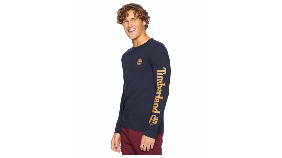 Timberland Long Sleeve Tee - Mens, Black Iris, Large, TB0A1OHM433-BLKR-L