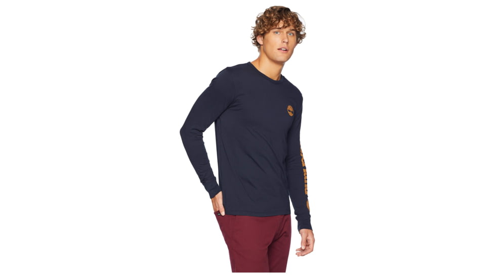 Timberland Long Sleeve Tee - Mens, Black Iris, Large, TB0A1OHM433-BLKR-L