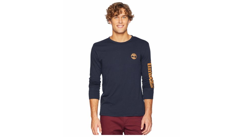 Timberland Long Sleeve Tee - Mens, Black Iris, Large, TB0A1OHM433-BLKR-L