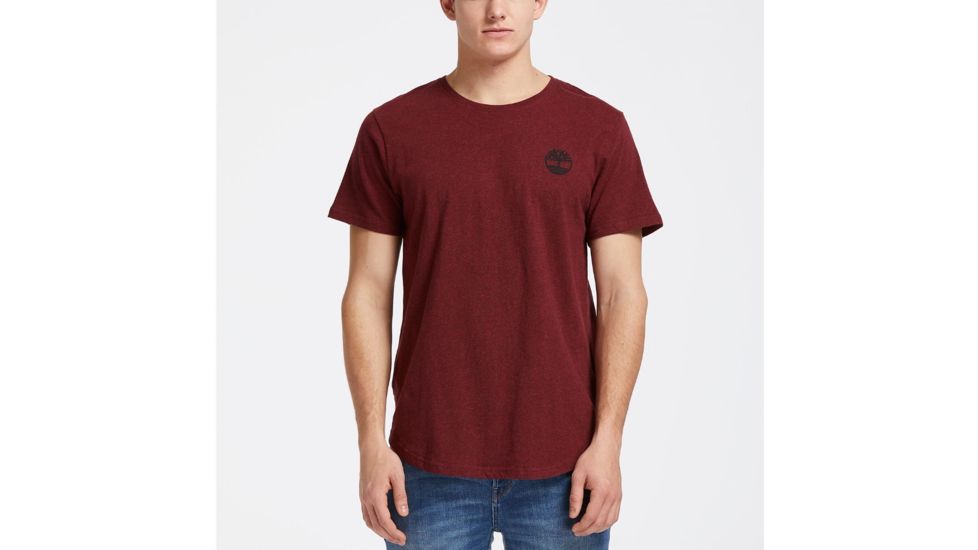Timberland Men's Wild River Short Sleeve Tee Back Graphic Tee, Biking Red Heather, L, TB0A1N3C988-L