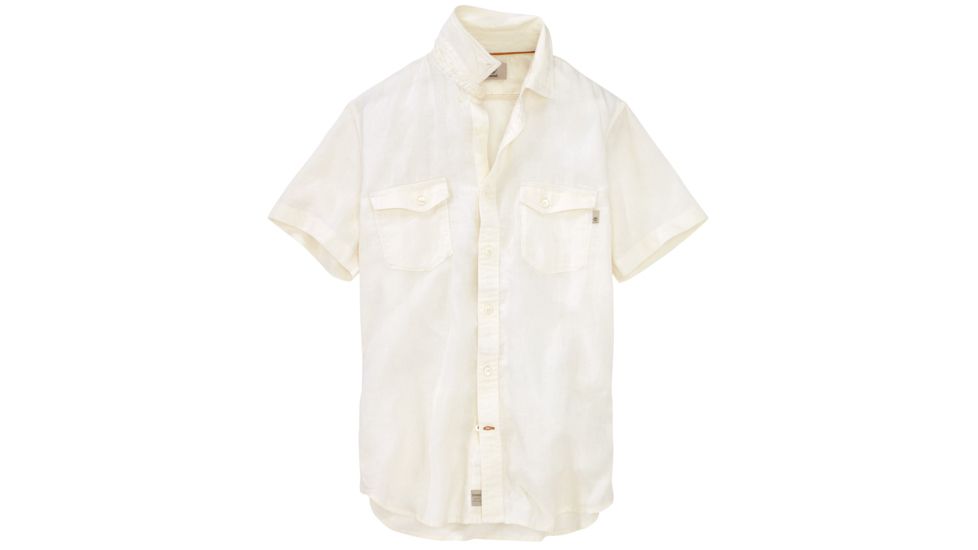 Timberland Mill River Linen Cargo Short Sleeve Shirt - Men's-White-Medium