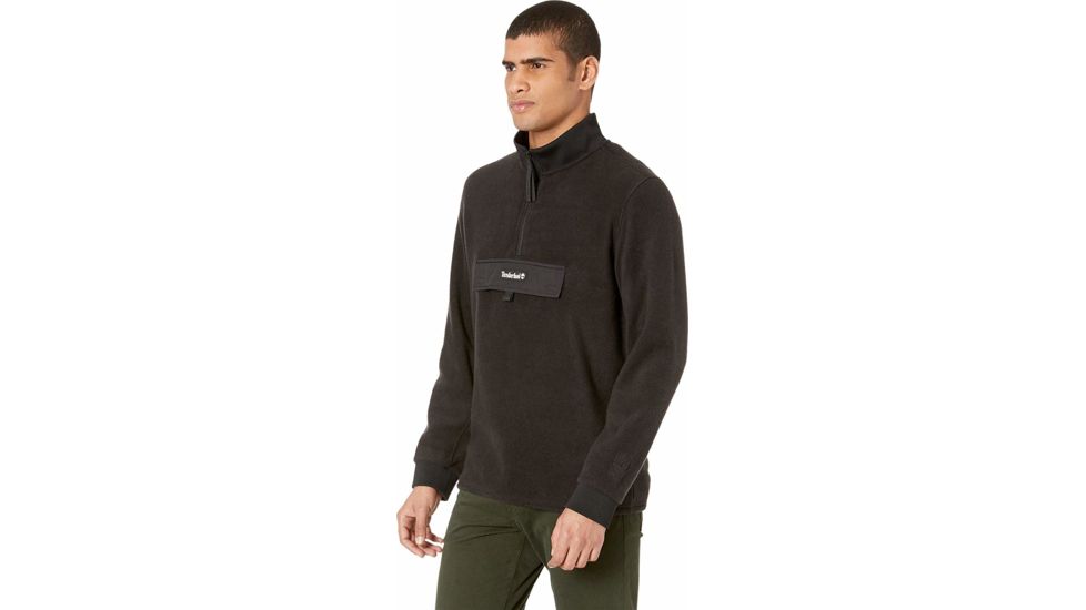 Timberland Polar Fleece 1/4 zip - Mens, Black, Small, TB0A1N8P001-BLK-S