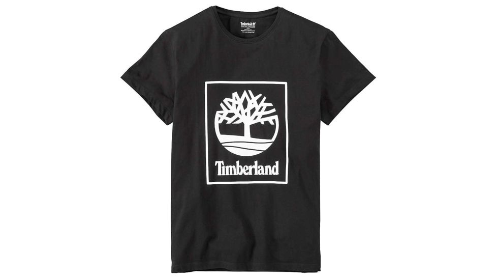 Timberland Short Sleeve Seasonal Logo Tee - Men's, Black, Small, TB0A1N8Y001-BLK-S