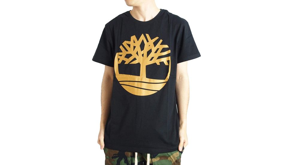 Timberland Short Sleeve Seasonal Logo Tee - Mens, Black Tree, 2XL, TB0A1N8YI19-BLK Tree-XXL