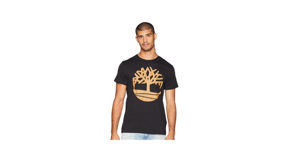 Timberland Short Sleeve Seasonal Logo Tee - Mens, Black Tree, Large, TB0A1N8YI19-BLK Tree-L