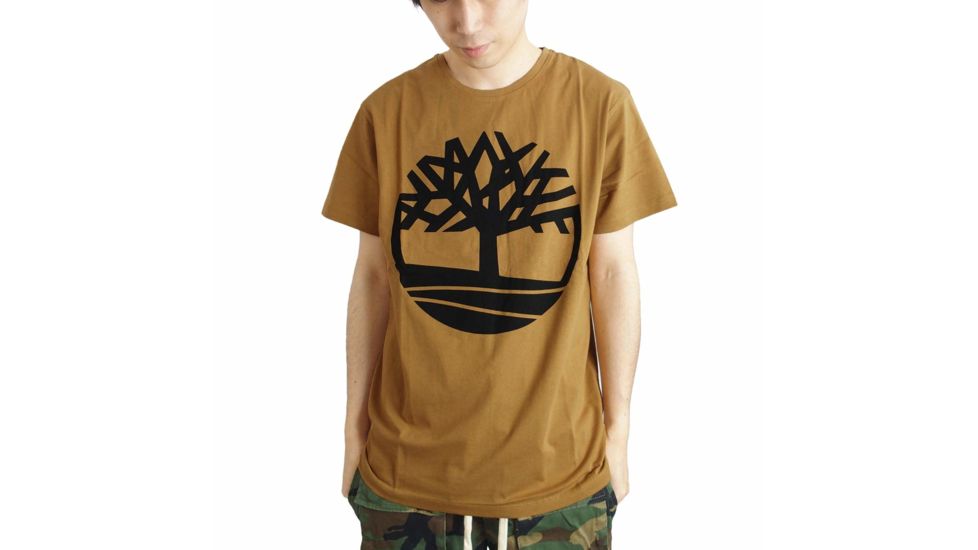 Timberland Short Sleeve Seasonal Logo Tee - Mens, Wheat Boot Tree, 3XL, TB0A1N8YP51-WHT BTR-3XL