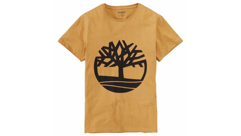 Timberland Short Sleeve Seasonal Logo Tee - Mens, Wheat Boot Tree, Large, TB0A1N8YP51-WHT BTR-L