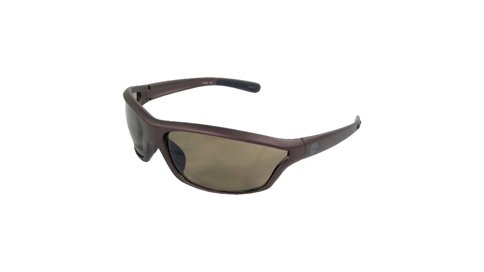 Timberland TB7053 Sunglasses, Metallic Dark Brown Frame &amp; Polarized Solid Brown Lens TB70530050H 