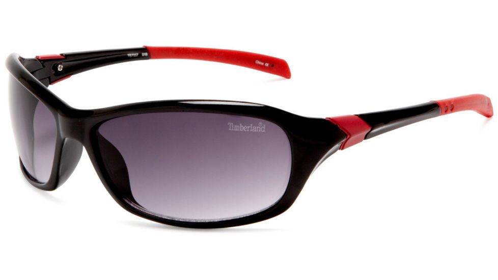 Timberland TB7058 Sunglasses, Pearl Black Frame &amp; Solid Smoke Lens TB70580001A