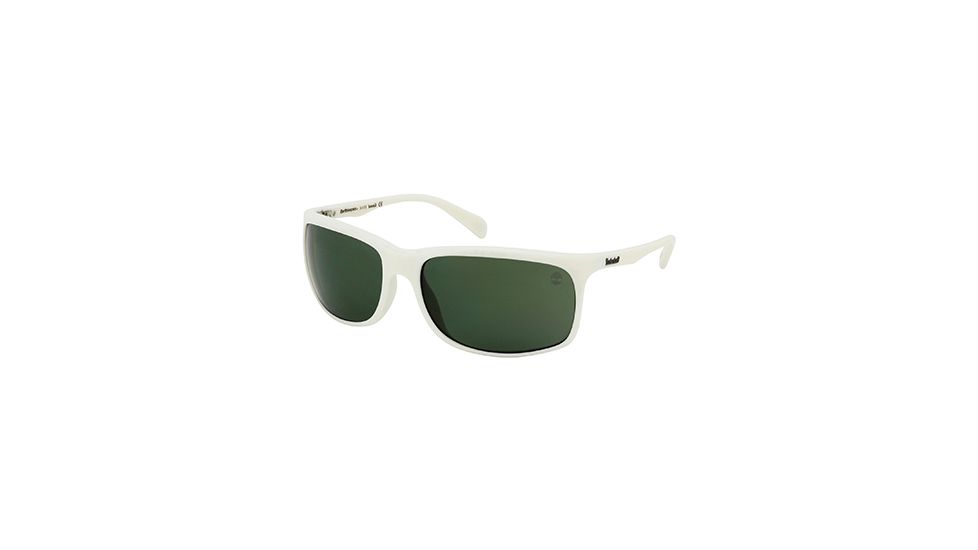 Timberland TB9002 Sunglasses - White Frame Color, Green Polarized Lens Color