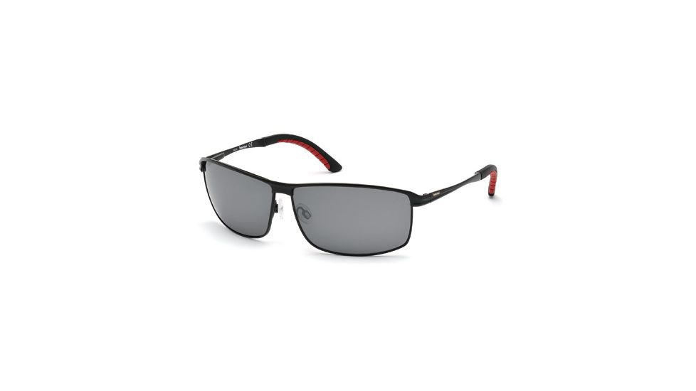 Timberland TB9043 Sunglasses - Matte Black Frame Color, Smoke Lens Color