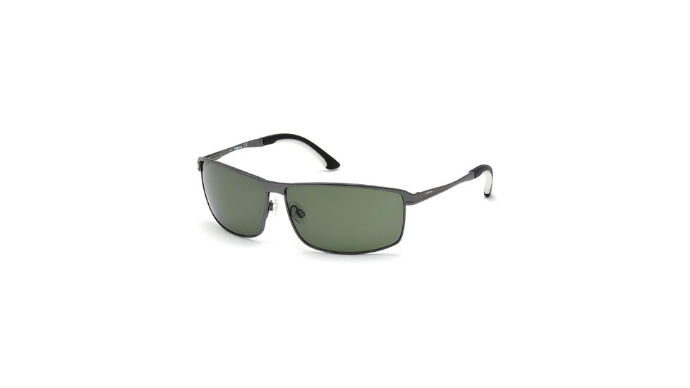 Timberland TB9043 Sunglasses - Matte Gun Metal Frame Color, Green Lens Color