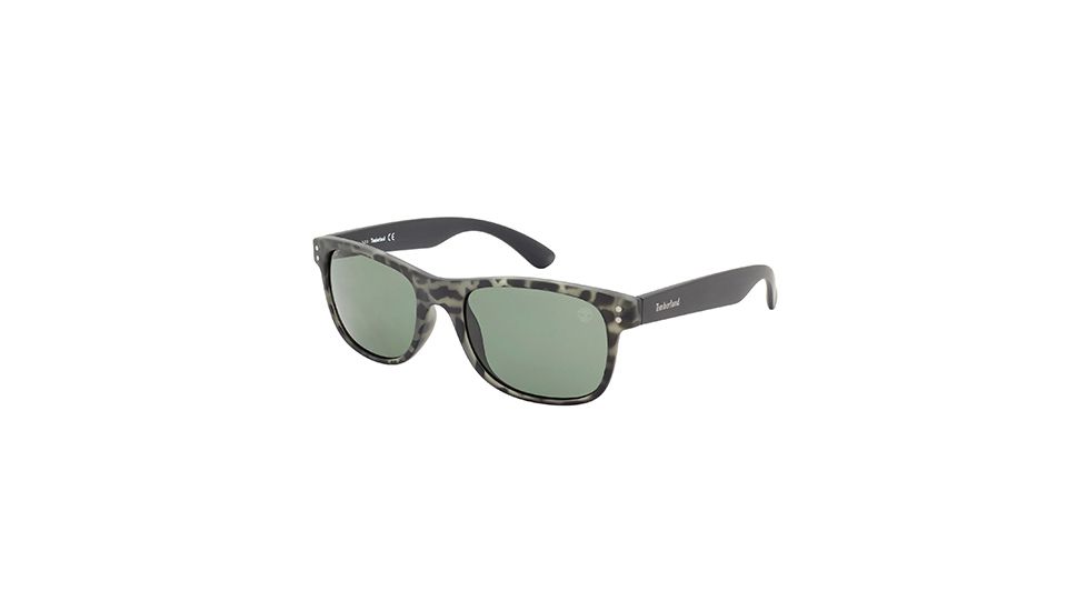 Timberland TB9063 Sunglasses - Dark Green Frame Color, Green Polarized Lens Color