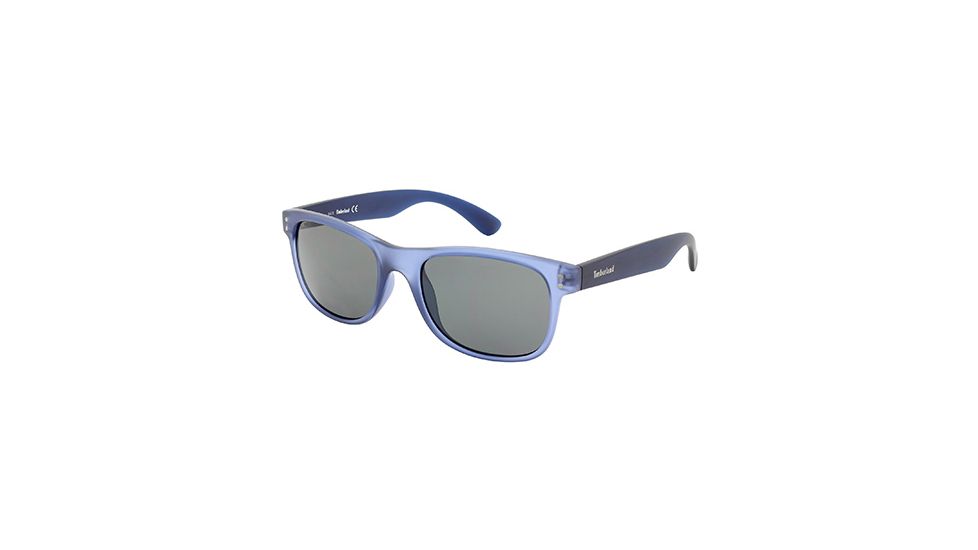 Timberland TB9063 Sunglasses - Matte Blue Frame Color, Smoke Polarized Lens Color