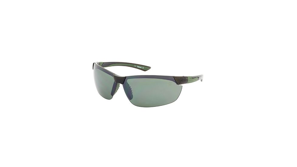 Timberland TB9069 Sunglasses - Shiny Dark Green Frame Color, Green Polarized Lens Color