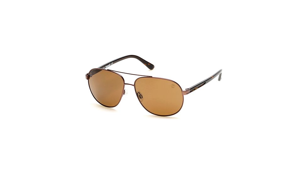 Timberland TB9076 Sunglasses - Matte Dark Brown Frame Color, Brown Polarized Lens Color