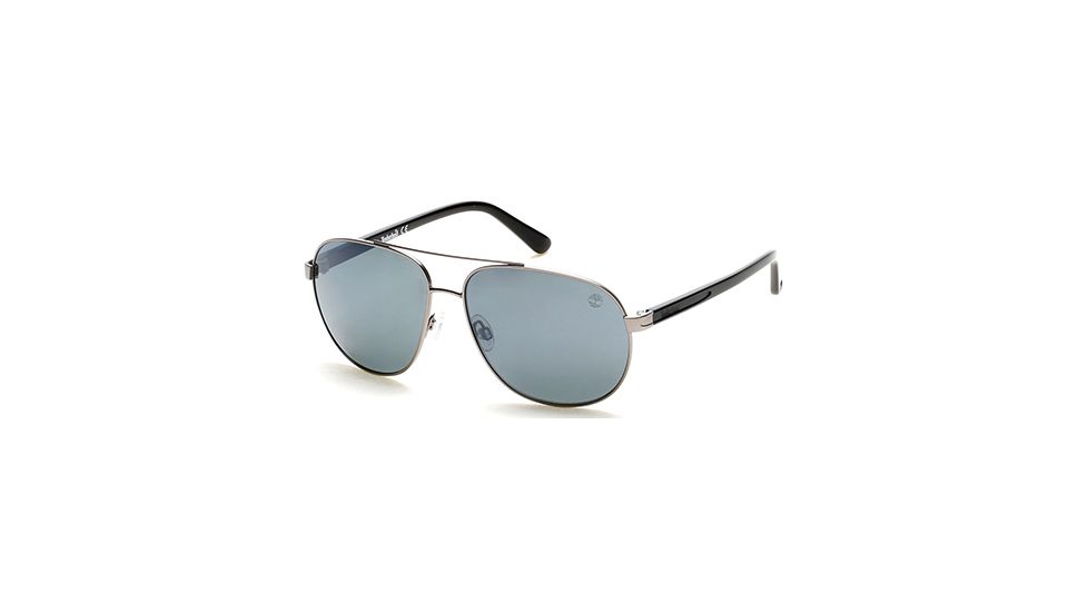 Timberland TB9076 Sunglasses - Matte Gun Metal Frame Color, Smoke Polarized Lens Color