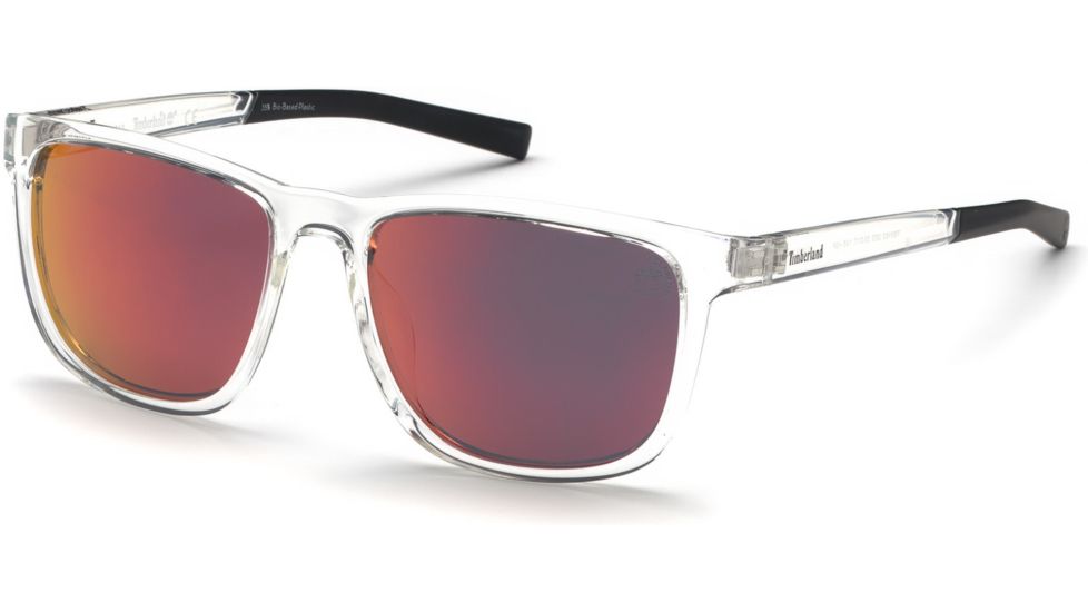 Timberland TB9162 Sunglasses - Crystal Frame Color, Smoke Polarized Lens Color