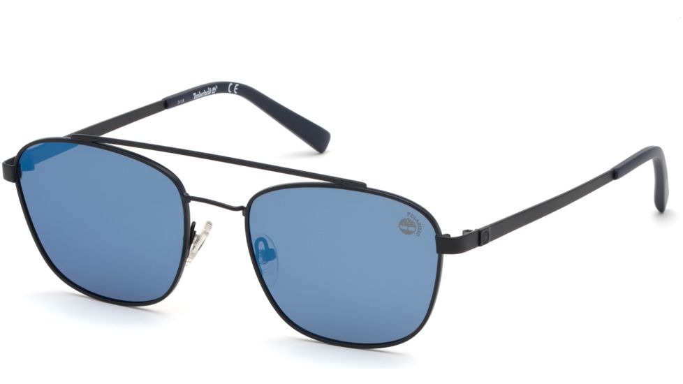Timberland TB9168 Sunglasses - Matte Black Frame Color, Smoke Polarized Lens Color