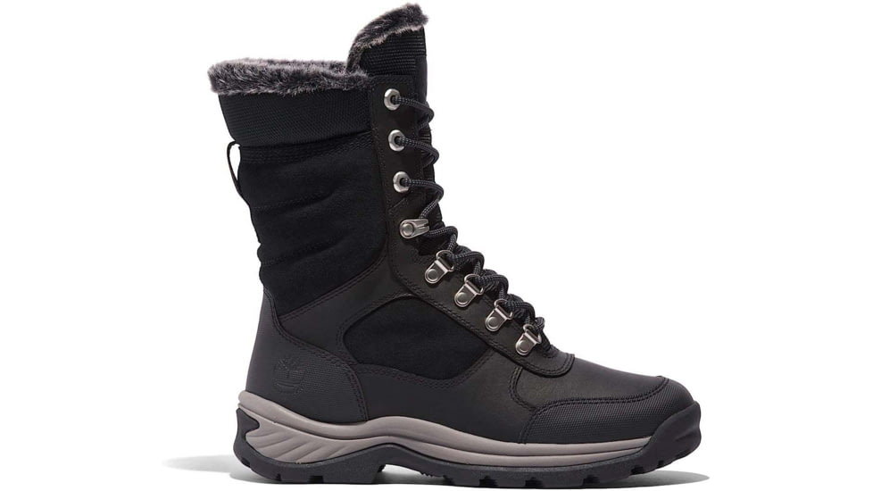 Timberland White Ledge Tall Lace Up Boot - Womens, Jet Black, 9.5, Medium, TB1A2KDR01509500M