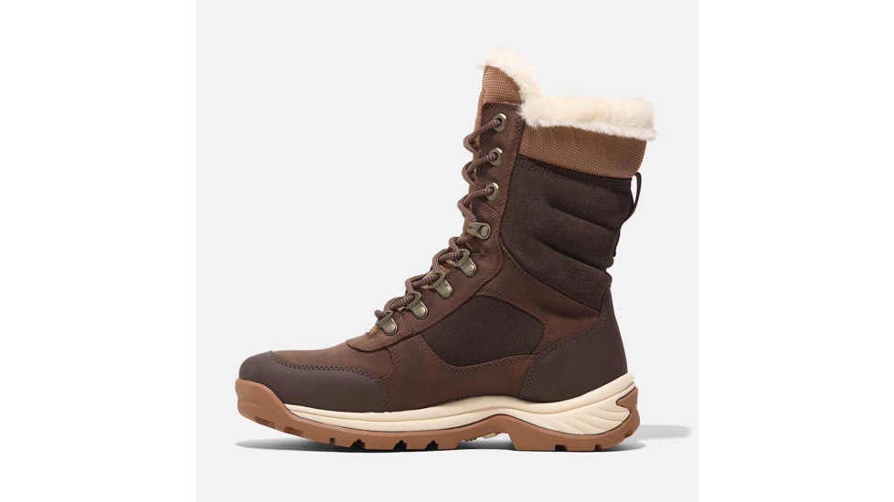 Timberland White Ledge Tall Lace-Up Waterproof Snow Boot - Womens, Dark Brown Full Grain, 8.5, Medium, TB0A2KSGW0108500M