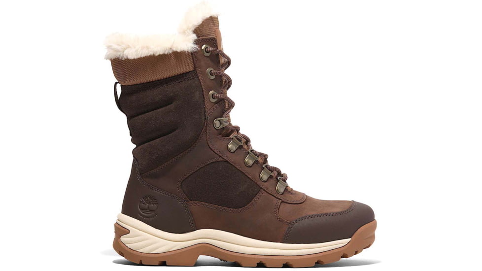 Timberland White Ledge Tall Lace-Up Waterproof Snow Boot - Womens, Dark Brown Full Grain, 8.5, Medium, TB0A2KSGW0108500M