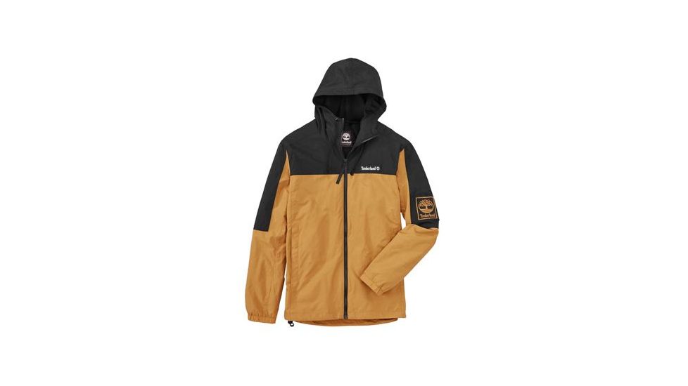 Timberland Windbreaker Jacket - Mens, Wheat Boot / Black, Extra Large, TB0A1N8DP57-WHT Boot/BLK-XL