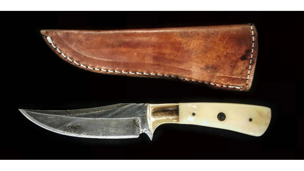 Titan Damascus Fixed Blade Knife 7.3in TD-100, TDK-100