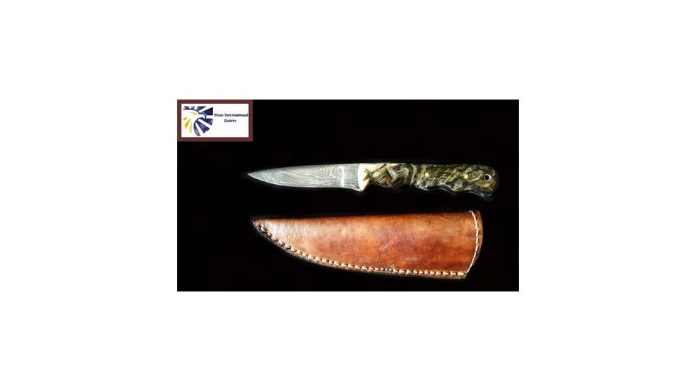 Titan Damascus Fixed Blade Knife 7.3in TD-101 TD-101