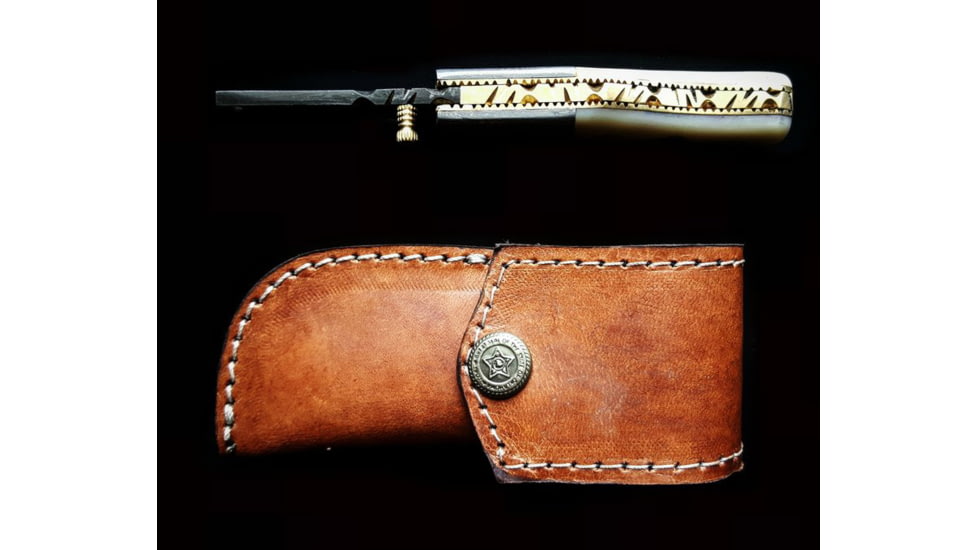 Titan Damascus Folding Knife 4.5in TF-007, TFK-7