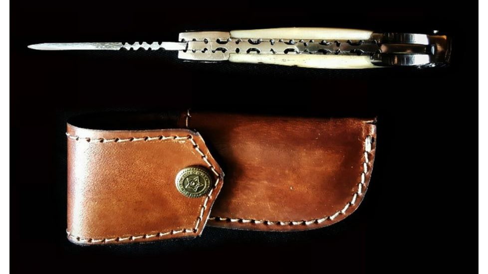 Titan Damascus Folding Knife 7.8in TF-005, TFK-5