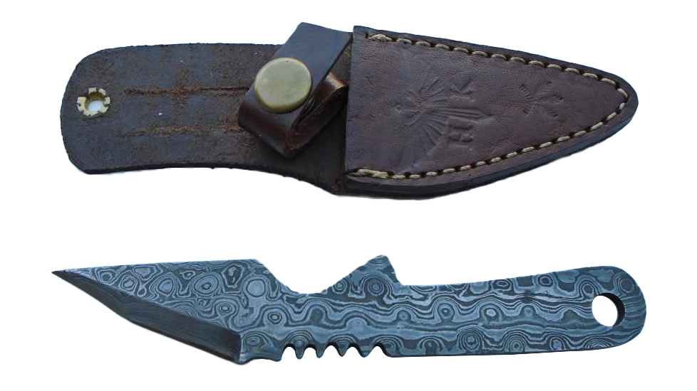 Titan Damascus Steel Fixed 6in Blade Knife TD-036, TDK-36