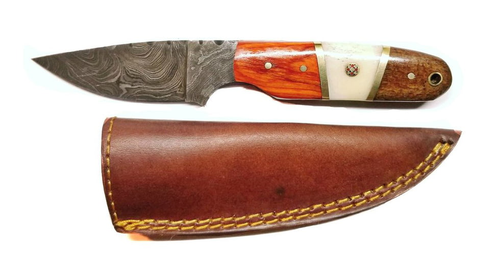 Titan Damascus Steel Fixed 7.4in Knife TD-027, TDK-27