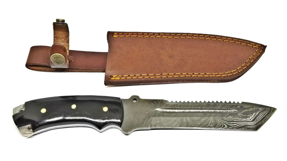 Titan Damascus Steel Fixed Knife 11in TD-039, TDK-39