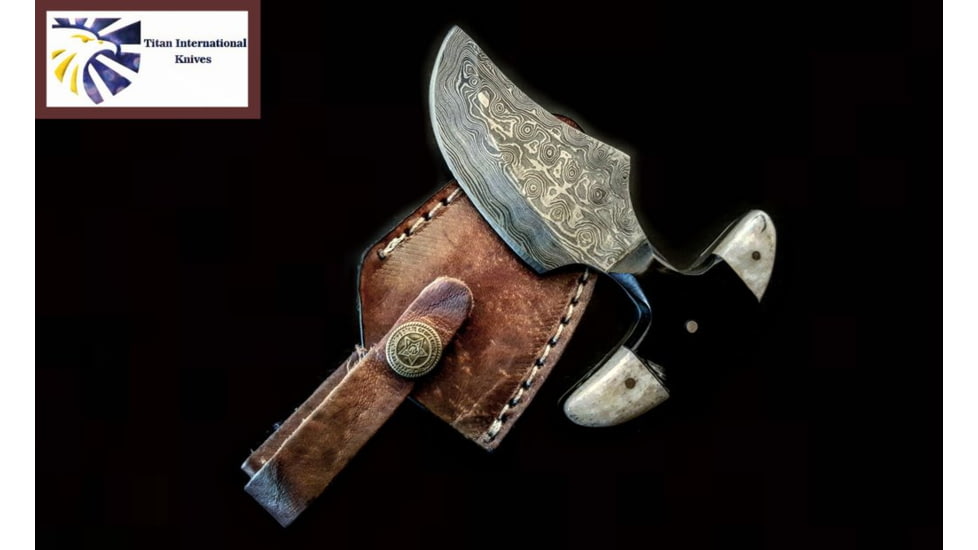 Titan Damascus Steel Fixed Knife 4.2in TD-091, TDK-91