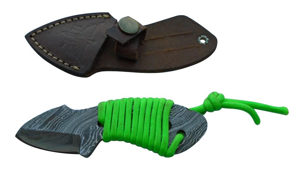 Titan Damascus Steel Fixed Knife 4.5in TD-037, TDK-37