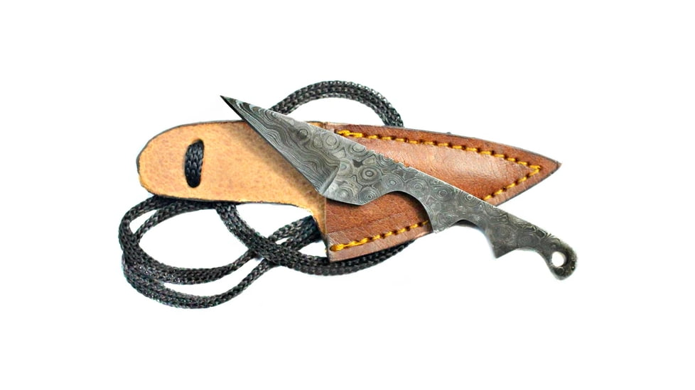 Titan Damascus Steel Fixed Knife 4.9in TD-062, TDK-62