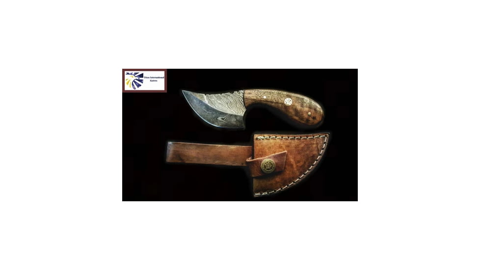 Titan Damascus Steel Fixed Knife 6in TD-090, TDK-90