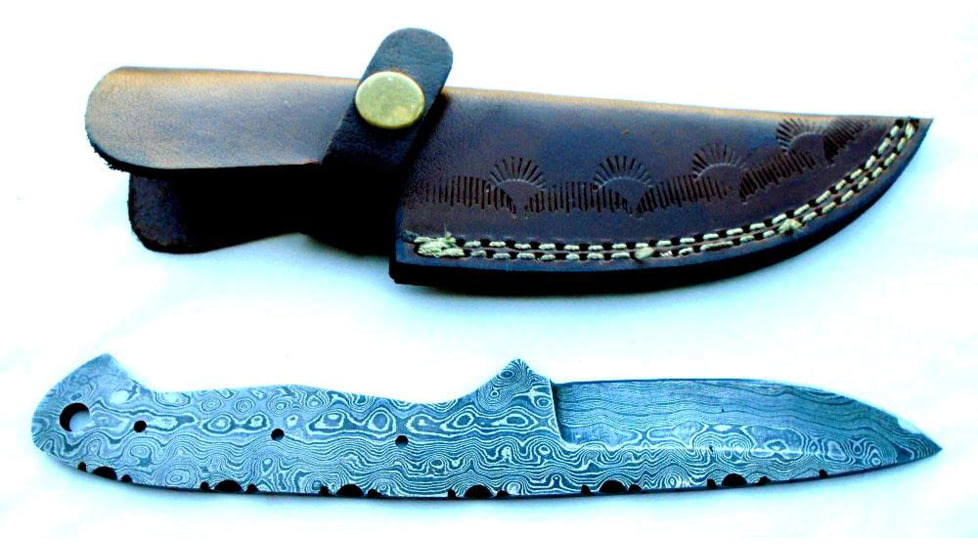Titan Damascus Steel Fixed Knife 7.1in TD-038, TDK-38