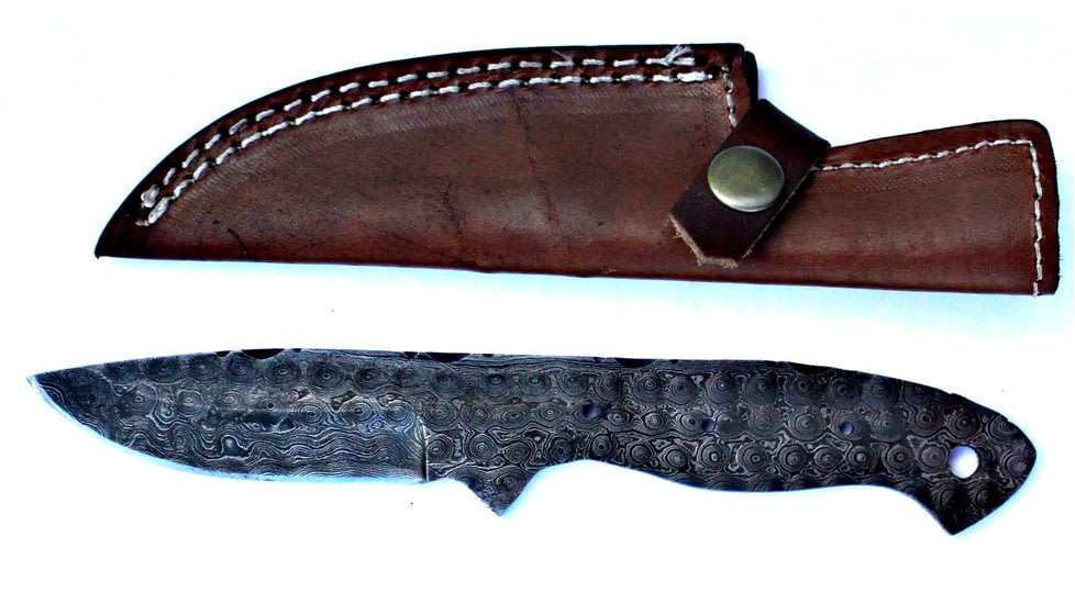 Titan Damascus Steel Fixed Knife 7.1in TD-038, TDK-38