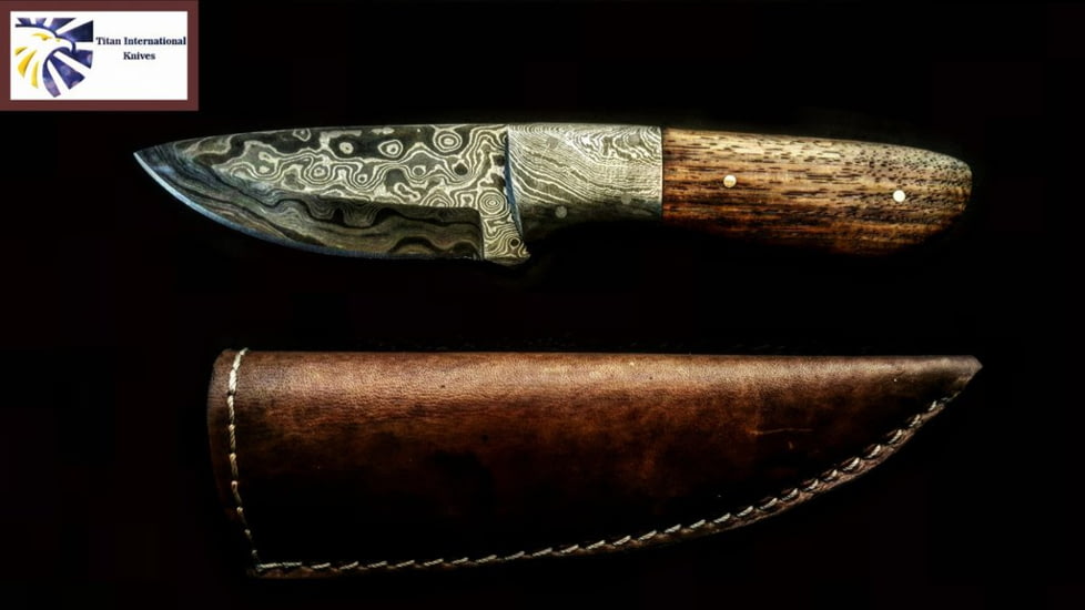 Titan Damascus Steel Fixed Knife 7in TD-094, TDK-94