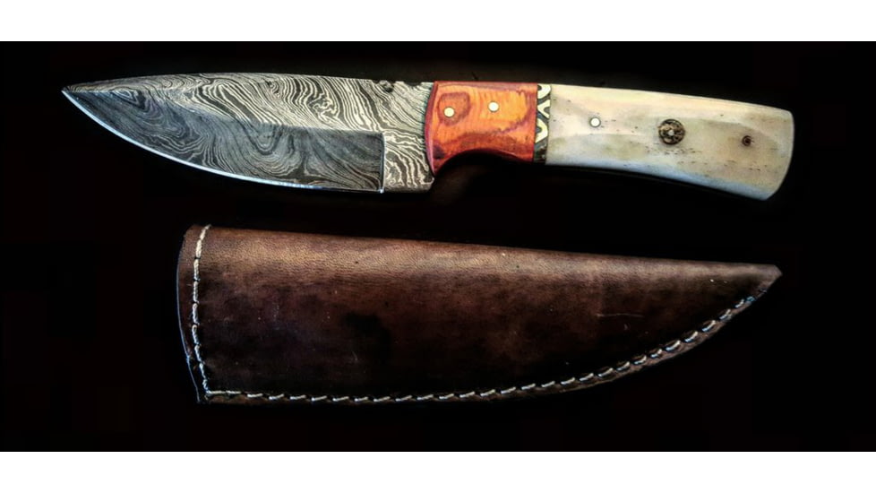 Titan Damascus Steel Fixed Knife 8.2in TD-093, TDK-93